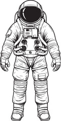 Astronaut hand drawn cartoon design
