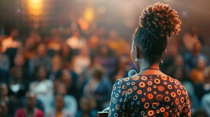 Powerful LGBTQ+ speaker at a conference