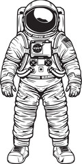 Astronaut hand drawn cartoon design