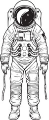 Astronaut hand drawn cartoon design