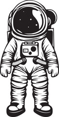 Astronaut hand drawn cartoon design