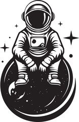 Fototapeta premium Vector Fantasy Astronaut