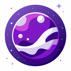 A Stellar Odyssey: An Illustration of the Purple Planet
