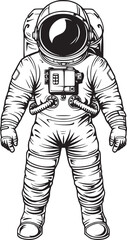 Astronaut hand drawn cartoon design