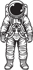 Astronaut hand drawn cartoon design