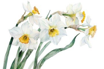 A beautiful painting of white and yellow flowers. Perfect for home decor
