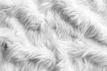 Detailed close up of white fur texture, suitable for backgrounds or textures