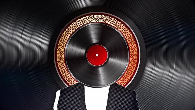 Surreal Vinly Head 2, Animation.Full HD 1920&times;1080. 10 Second Long.