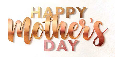 Fototapeta premium a banner and a background with a text happy mothers day written in gold letters
