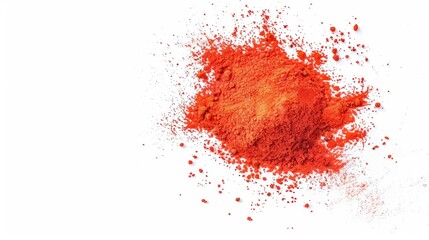 Vibrant Red Paprika Powder Scattered on White Generative AI