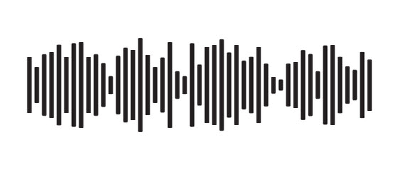 sound  waves isolated on white and black background.  Sound waves vector icon .  vector illustration.