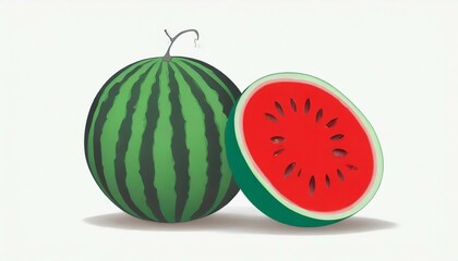 すいか　イラスト