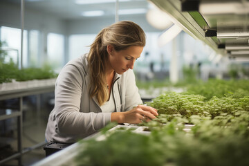 Fototapeta premium Plant scientists are experimenting with rare plant species.