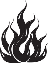 fire flames set on white background 