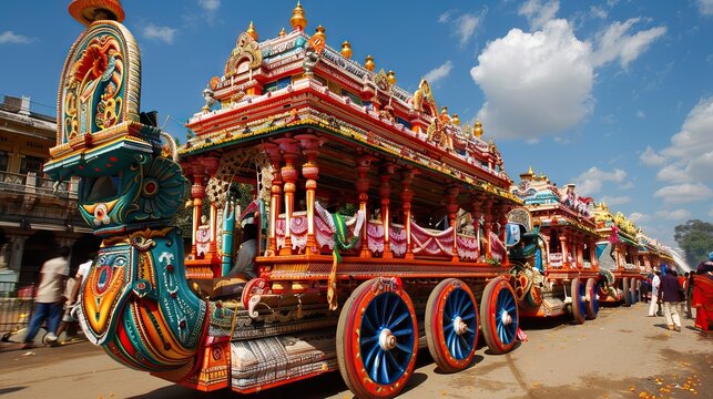 teej festival carnaval sky background