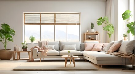 Modern Living Room Comfortable Sofa and Contemporary Furniture in a Luxury Interior, Stylish Home Interior A Cozy Sofa and Armchair in a Well-Designed Living Room, Living Room Decor Contemporary Furni