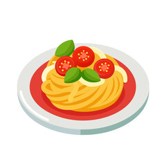 Spaghetti bolognese isolated on white