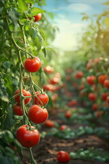 tomatoes on a branch