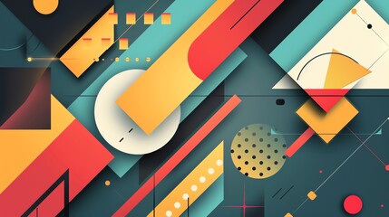 Fun and fanciful abstract shapes background