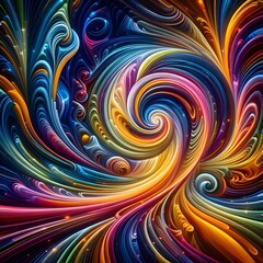 Psychedelic Vortex showcasing abstract colorful shapes in a cosmic display