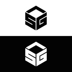 SG logo. S G design. White SG letter. SG, S G letter logo design. Initial letter SG linked circle uppercase monogram logo. S G letter logo vector design.