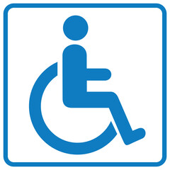 Restroom sign for disabled on the wheelchair, toilet vector for disability people, lavatory symbol, bathroom icon, water closet in the public for the people