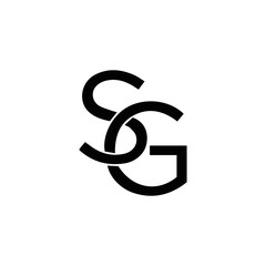 SG logo. S G design. White SG letter. SG, S G letter logo design. Initial letter SG linked circle uppercase monogram logo. S G letter logo vector design.