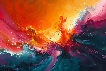 abstract colorful background with splashes