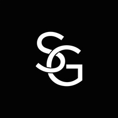 SG logo. S G design. White SG letter. SG, S G letter logo design. Initial letter SG linked circle uppercase monogram logo. S G letter logo vector design.