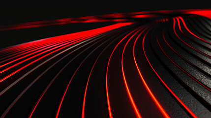 Fototapeta premium A red and black abstract background with lines.