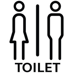 Restroom sign, toilet vector, lavatory symbol, bathroom icon, water closet in the public for the people