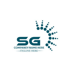 SG logo. S G design. White SG letter. SG, S G letter logo design. Initial letter SG linked circle uppercase monogram logo. S G letter logo vector design.
