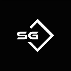 SG logo. S G design. White SG letter. SG, S G letter logo design. Initial letter SG linked circle uppercase monogram logo. S G letter logo vector design.