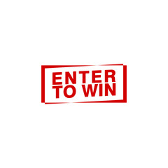 Fototapeta premium Enter to win simple icon isolated on white background