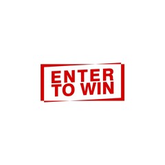Fototapeta premium Enter to win simple icon isolated on white background