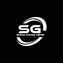 SG logo. S G design. White SG letter. SG, S G letter logo design. Initial letter SG linked circle uppercase monogram logo. S G letter logo vector design.