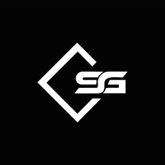 SG logo. S G design. White SG letter. SG, S G letter logo design. Initial letter SG linked circle uppercase monogram logo. S G letter logo vector design.