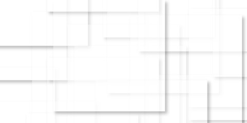 Modern Abstract white background design with layers with square shape with soft shadows as pattern.  Abstract background with lines, White color technology concept geometric line vector. luxury shapes