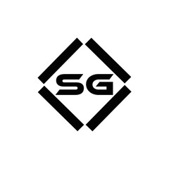 SG logo. S G design. White SG letter. SG, S G letter logo design. Initial letter SG linked circle uppercase monogram logo. S G letter logo vector design.