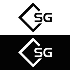 SG logo. S G design. White SG letter. SG, S G letter logo design. Initial letter SG linked circle uppercase monogram logo. S G letter logo vector design.