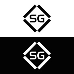 SG logo. S G design. White SG letter. SG, S G letter logo design. Initial letter SG linked circle uppercase monogram logo. S G letter logo vector design.