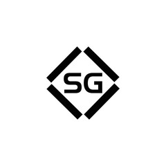 SG logo. S G design. White SG letter. SG, S G letter logo design. Initial letter SG linked circle uppercase monogram logo. S G letter logo vector design.
