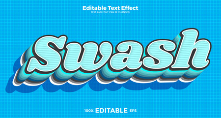 Swash editable text effect in modern trend style