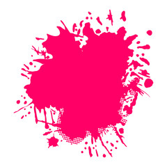 Paint splash monochrome flat symbol.