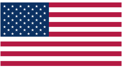 US flag isolated on white or a transparent background, Flag of the USA