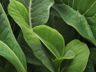 Green Leaf Sanctuary for Plant Healthy Day Suitable for Background