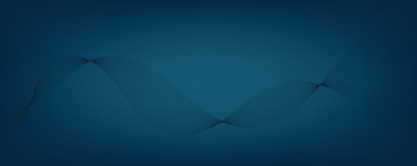 Abstract blue gradient background with waves. EPS10
