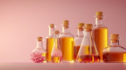 Cosmetics lab. Research in chemical laboratories. Honey cosmetics.