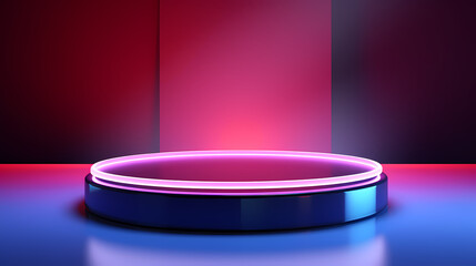 3D rendering of circular podium, product display