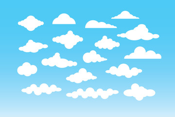 vector cloud assets in one set